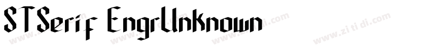 STSerif EngrUnknown字体转换